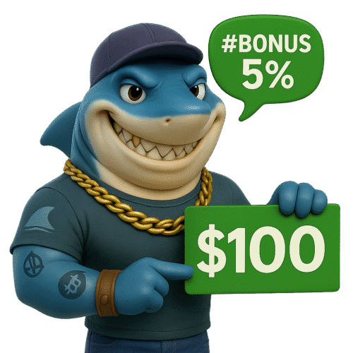 Buy $SHARK for 100$ (You recieve 105,000 $SHARK)